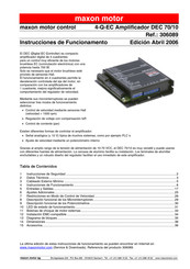 Maxon Motor 306089 Instrucciones De Funcionamiento