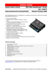 Maxon Motor 230572 Instrucciones De Funcionamiento