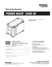 Lincoln Electric POWER WAVE S350 CE Manual Del Operador