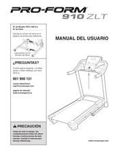 ProForm 910 ZLT Manual Del Usuario