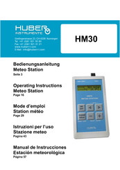 HUBER INSTRUMENTE HM30 Manual De Instrucciones