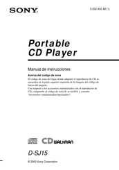 Sony D-SJ15 Manual De Instrucciones