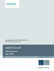 Siemens SIMOTICS XP 1MD5 Instrucciones De Servicio