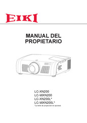 Eiki LC-WXN200
LC-XN200L Manual Del Propietário