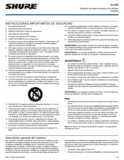 Shure GLXD6 Instrucciones Importantes De Seguridad