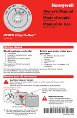 Honeywell CT87N Easy-To-See Manual De Uso