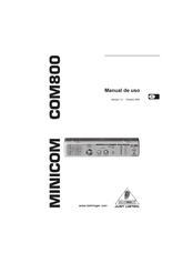 Behringer MINICOM COM800 Manual De Uso