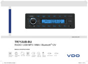 VDO TR712UB-BU Manual De Instrucciones