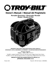 Troy-Bilt 01923 Manual Del Propietário