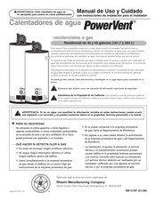 Rheem Power Vent Serie Manual De Uso