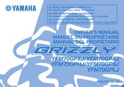 Yamaha Audio GRIZZLY YFM70GPLJ Manual Del Propietário