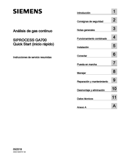 Siemens SIPROCESS GA700 Instrucciones De Servicio