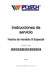 Posch 8 Especial Instrucciones De Servicio