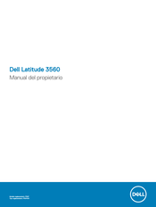 Dell Latitude 3560 Manual Del Propietário