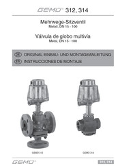 GEMÜ 314 Instrucciones De Montaje