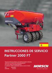 Horsch Partner 2000 FT Instrucciones De Servicio