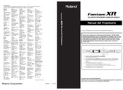 Roland Fanton XR Manual Del Propietário