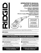 RIDGID R1020 Manual Del Operador