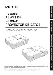Ricoh PJ WX3131 Manual Del Propietário