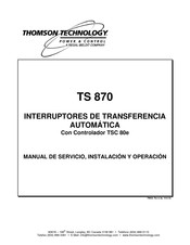 THOMSON TSC 80e Manual De Servicio, Instalacion Y Operacion