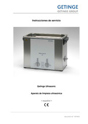 GETINGE GROUP Getinge Ultrasonic 30 Instrucciones De Servicio