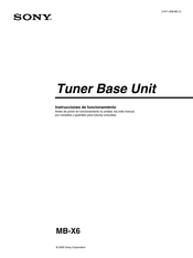 Sony MB-X6 Instrucciones De Funcionamiento