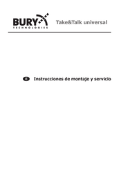 Bury technologies Take&Talk universal Instrucciones De Montaje