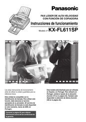 Panasonic KX-FL611SP Instrucciones De Funcionamiento