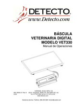 Detecto VET330 Manual De Operaciones