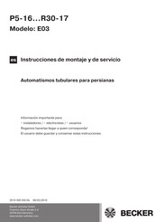 Becker E03 Instrucciones De Montaje Y De Servicio