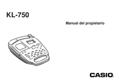 Casio KL-750 Manual Del Propietário