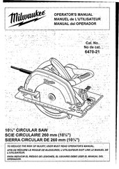 Milwaukee 6470-21 Manual Del Operador