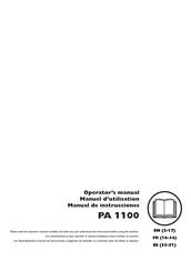 Husqvarna PA 1100 Manual De Instrucciones