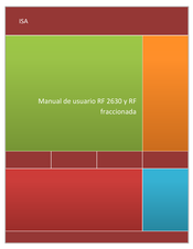 ISA RF 2630 Manual De Usuario