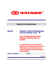 Usinox MGA80MS Manual De Operaciones