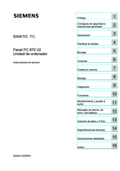 Siemens SIMATIC PC 870 V2 Instrucciones De Servicio