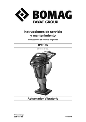 Fayat Bomag BVT 65 Instrucciones De Servicio Y Mantenimiento