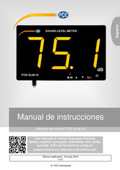 PCE Instruments PCE-SLM 10 Manual De Instrucciones