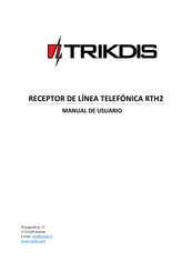 Trikdis RTH2 Manual De Usuario