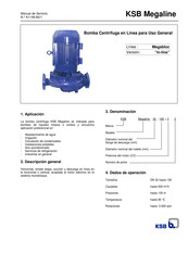 KSB Megaline Serie Manual De Servicio