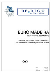 DE RIGO refrigeration ECO MADEIRA Manual De Uso Y De Mantenimiento