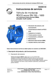 ERHARD ROCO wave DN 1000 Instrucciones De Servicio