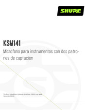 Shure KSM141 Guía De Usuario