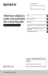 Sony BRAVIA KDL-40R377E Manual De Instrucciones