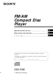 Sony CDX-3700 Manual De Instrucciones