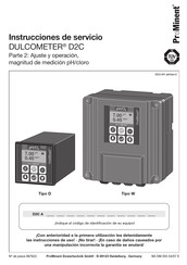 ProMinent DULCOMETER D2C Tipo D Instrucciones De Servicio