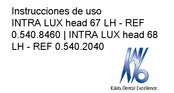 KaVo INTRA LUX head 67 LH Instrucciones De Uso