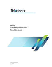 Tektronix PA3000 Manual Del Usuario