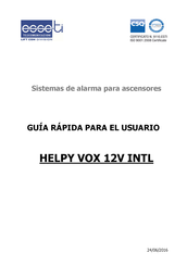 Esse-ti HELPY VOX 12V INTL Guía Rápida Para El Usuario