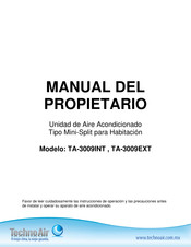 TechnoAir TA-3009INT Manual Del Propietário